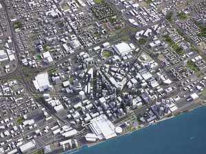 Detroit - 3D City Model 3D Model