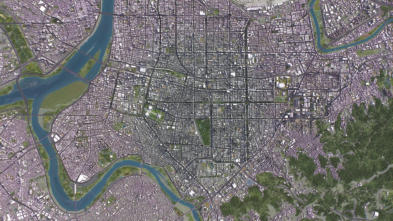 Taipei - 3D City Model 3D Model .c4d .max .obj .3ds .fbx .stl .blend 