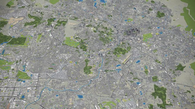 Kuala Lumpur - 3D City Model Modello 3D .c4d .max .obj .3ds .fbx .stl .blend 