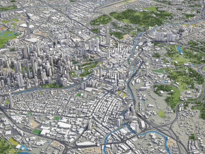 Kuala Lumpur - 3D City Model Modello 3D