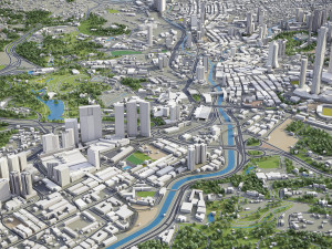 Kuala Lumpur - 3D City Model Modello 3D