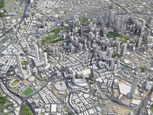 Kuala Lumpur - 3D City Model Modello 3D