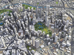 Kuala Lumpur - 3D City Model Modello 3D