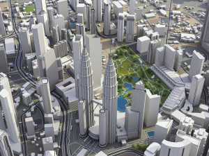 Kuala Lumpur - 3D City Model Modello 3D
