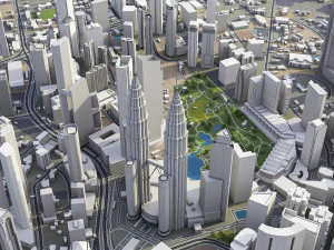 Kuala Lumpur - 3D City Model 3D Model
