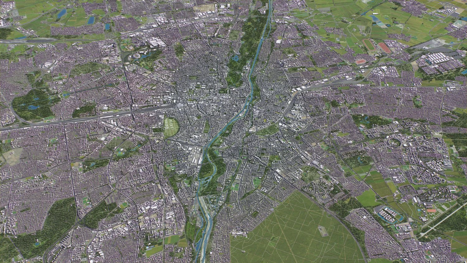 Munich - 3D City Model 3D Model .c4d .max .obj .3ds .fbx .stl .blend 