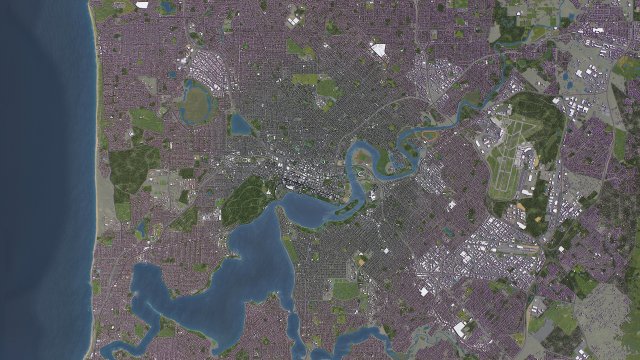 Perth - 3D City Model 3D Model .c4d .max .obj .3ds .fbx .stl .blend 