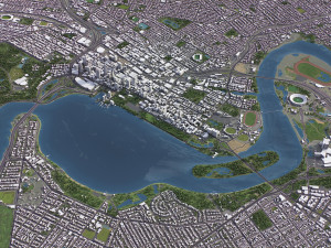 Perth - 3D City Model 3D Model