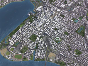 Perth - 3D City Model 3D Model
