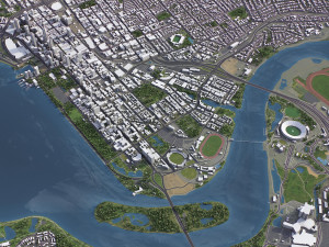 Perth - 3D City Model 3D Model