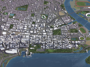 Perth - 3D City Model 3D Model