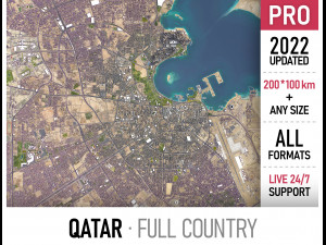 Qatar - 3D City Model 3D मॉडल