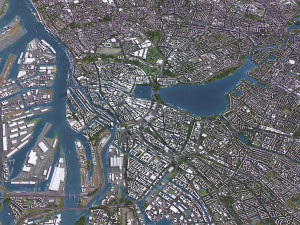 Hamburg - 3D City Model Modello 3D