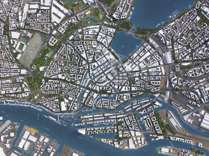 Hamburg - 3D City Model Modello 3D