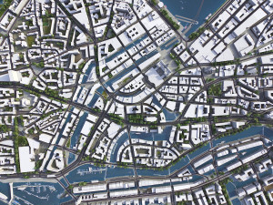 Hamburg - 3D City Model Modello 3D