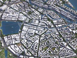 Hamburg - 3D City Model Modello 3D