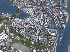 Hamburg - 3D City Model Modello 3D