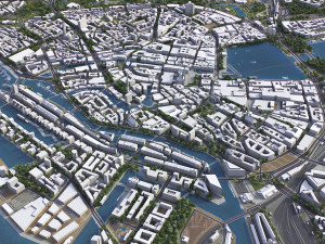 Hamburg - 3D City Model Modello 3D