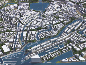 Hamburg - 3D City Model Modello 3D