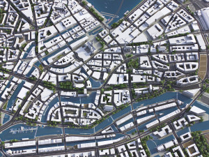 Hamburg - 3D City Model Modello 3D