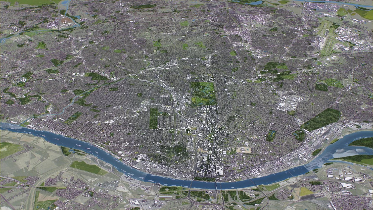 St Louis - 3D City Model 3D Model .c4d .max .obj .3ds .fbx .stl .blend 