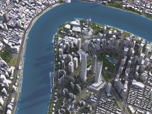 Shanghai - 3D City Model Modello 3D