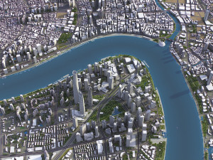 Shanghai - 3D City Model Modello 3D