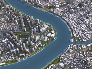 Shanghai - 3D City Model Modello 3D