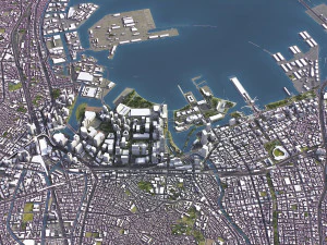 Yokohama - 3D City Model 3D Model