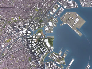Yokohama - 3D City Model 3D Model