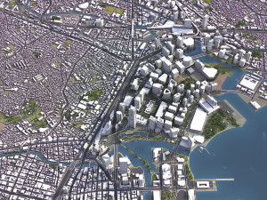 Yokohama - 3D City Model 3D Модель