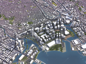 Yokohama - 3D City Model 3D Модель