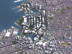 Yokohama - 3D City Model 3D Model