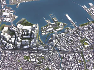 Yokohama - 3D City Model 3D Model