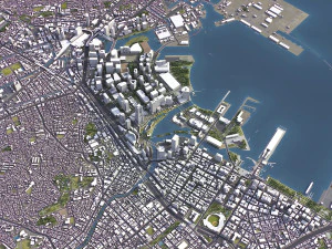 Yokohama - 3D City Model 3D Model