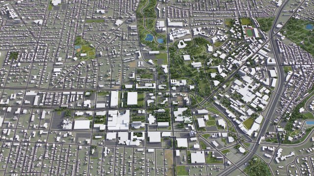 Cleveland - 3D City Model 3D Model .c4d .max .obj .3ds .fbx .stl .blend 