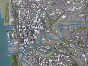 Cleveland - 3D City Model 3D Model