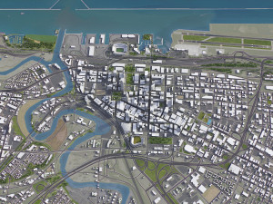 Cleveland - 3D City Model 3D Model