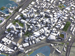 Cleveland - 3D City Model 3D Model