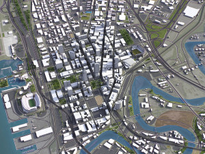 Cleveland - 3D City Model 3D Model