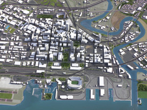 Cleveland - 3D City Model 3D Model