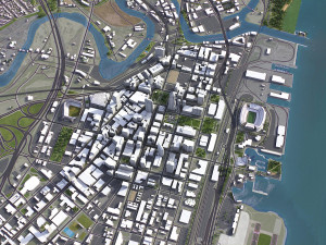 Cleveland - 3D City Model 3D Model