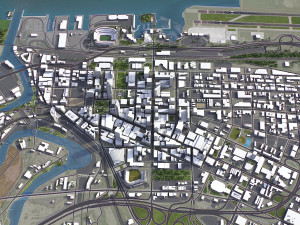 Cleveland - 3D City Model 3D Model