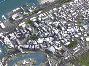 Cleveland - 3D City Model 3D Model