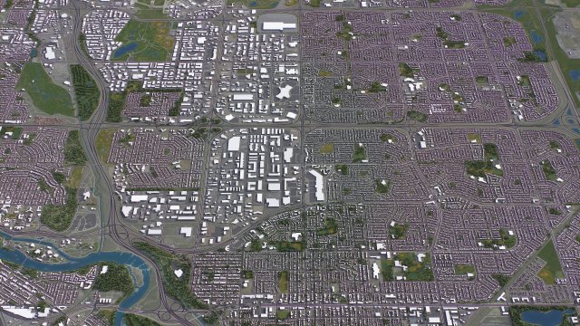 Calgary - 3D City Model 3D Model .c4d .max .obj .3ds .fbx .stl .blend 