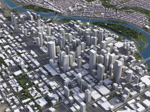 Calgary - 3D City Model 3D Model