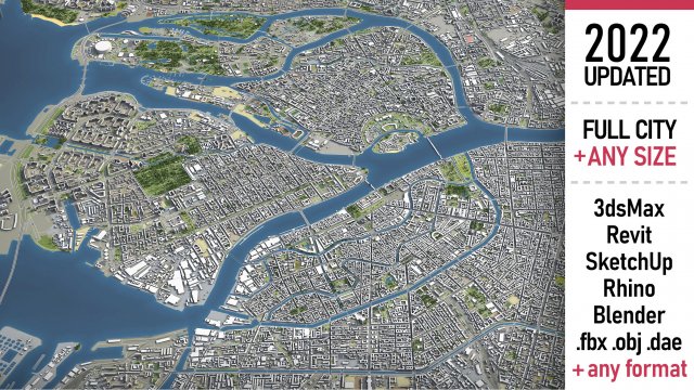 St Petersburg - 3D City Model Modelo 3D .c4d .max .obj .3ds .fbx .stl .blend 
