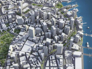 Boston - 3D City Model 3D Model