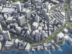Boston - 3D City Model 3D Model