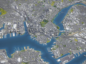 Boston - 3D City Model 3D Model